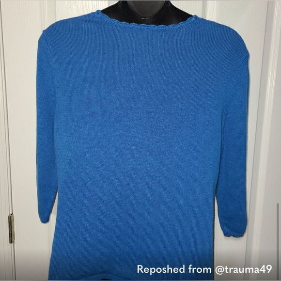 SML crochet Tunic Bluesweater 3/4 sleeve - Picture 4 of 6